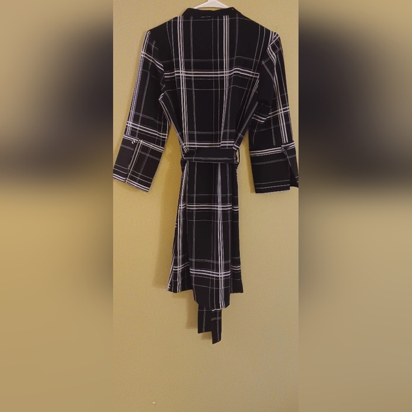 Moodo Womans Tie At Waist dress, M, Black/white, P2P 17.5, L 30", NWT - Picture 7 of 8